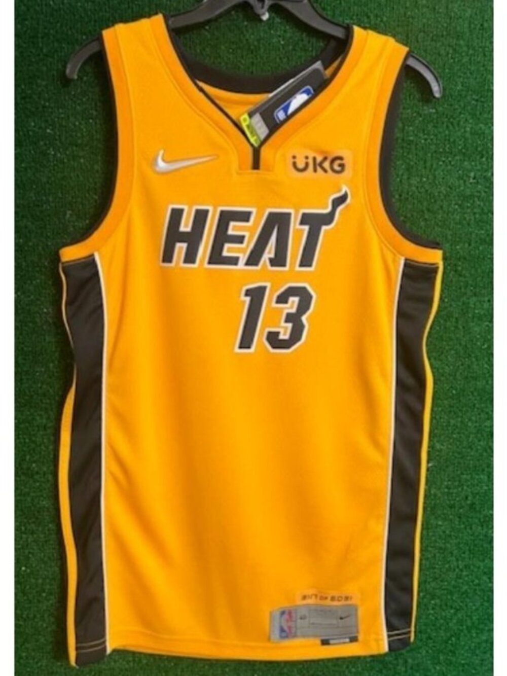 Nike Miami Heat Gold Jersey BAM ADEBAYO Swingman Basketball CN9934-720 Sz S